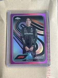 Topps Chrome F1 2024 George Russel 44 /75 Pink Portrait - Picture 1 of 1