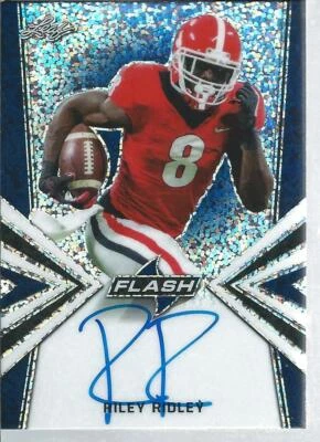 2019 Leaf Flash Football RILEY RIDLEY #BA-RR1 On Card Blue Autograph 28/50 - Image 1 of 2