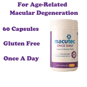 Macutec Once Daily 60 Capsules Eye Supplements Vitamin For Macular Degeneration - Picture 1 of 6