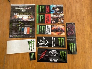 Japan MONSTER energy drink sticker x 9! MAXIMUM the HORMONE Final Fantasy VIP ex - Picture 1 of 4
