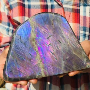 1682g Natural Purple Flash Labradorite Quartz Crystal Display Mineral Specimen - Picture 1 of 12