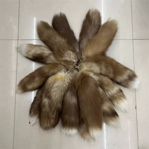 Wholesale 50pcs 16" Real Crystal Fox Fur Tail Keychain Bag Pendant Cosplay Toys - Picture 1 of 1