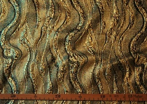 Tela decorativa (22 €/m²) 0,3 m oro plata brocado adornos 1,14 m ancho - Imagen 1 de 4