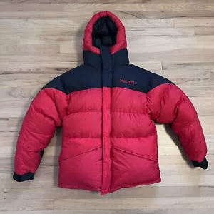 Marmot 8000 Meter DryLoft Goose Down Parka Coat Small RED 8000M Puffer Jacket S - Picture 1 of 17