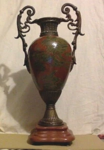 1846 Asian Urn. Multi Color Painted Pictorial on Porcelain. 19". Castillian - Picture 1 of 8