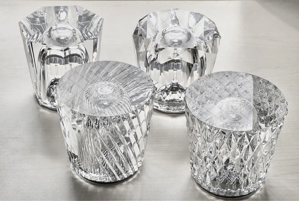 Ambientec Authentic Xtal Crystal Cordless LED Table Lamp Solid Glass Light IPX-6 - Image 1 of 4