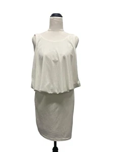 Mooloola white sleeveless open back blouson dress size 8 - Picture 1 of 10