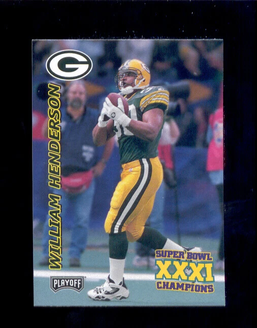 1997 Playoff WILLIAM HENDERSON Green Bay Packers Super Bowl XXXI Card - Image 1 of 1