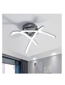 Modern Ceiling Light Fixture Curved Design Cool White 19W 6500k Living Room More - Picture 1 of 6