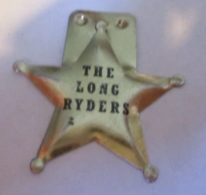 Rare! 1980's THE LONG RYDERS Sherrifs Badge Album Promo 1 1/2" Tall Metal Pin - Picture 1 of 1