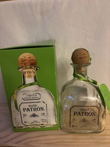 Empty Patron Silver Tequila 750ml Bottle With Tag, Box And Paper - Picture 1 of 4