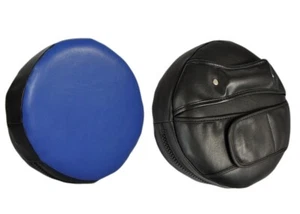 TEKKA BUDO Handpratze extra weich Rund 25 cm Kunstleder verstellbar schwarz-blau - Bild 1 von 1