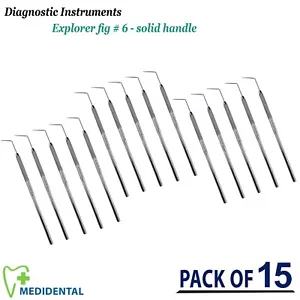 15 Stück - Diagnosegeräte Endo Probe # 6 Solid Calculus Remover Scaler - Bild 1 von 4