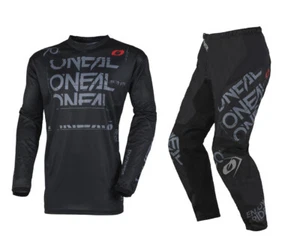 O'Neal 2025 Element Static Offroad Jersey Pant Motocross Combo Black/Gray - Picture 1 of 8