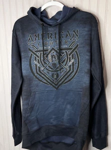 American Fighter Men HOODIE M Blue Quality Designer Pocket Fleece Line NWOT - Picture 1 of 12