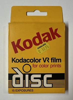 Kodak Kodacolor VR Film 1 Disc 15 Exposures Exp 12/86 Sealed - Image 1 of 4