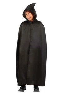 Kid's Black Hooded Cloak - Picture 1 of 1
