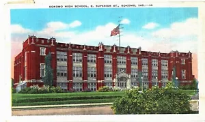 Kokomo High School East Superior Street Linen 1958 IN - Foto 1 di 2