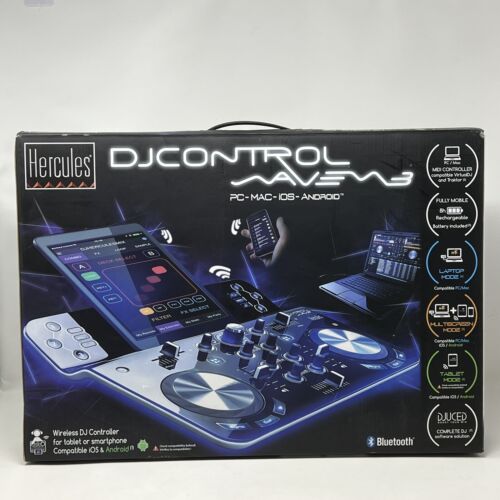 Hercules DJcontrol Wave 3 Bluetooth wireless, DJ Controller For Smart Tablet