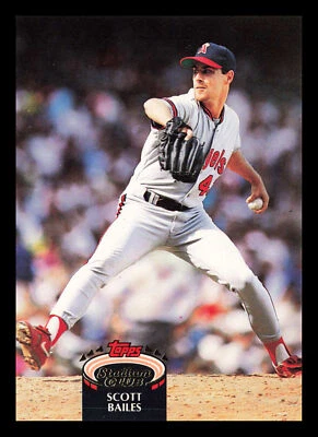 Scott Bailes #167a 1992 Stadium Club California Angels - Image 1 of 2