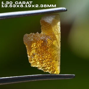 Diamante suelto de oro amarillo de 1,30 quilates natural sin cortar en bruto - Imagen 1 de 9