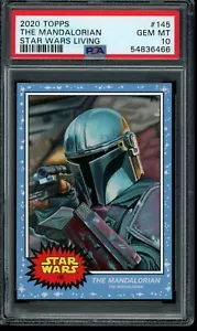 Tarjeta Topps Star Wars Living Set #145 The Mandalorian PSA 2020 10 gemas como nueva SP - Imagen 1 de 2