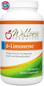 High Potency D-Limonene Capsules 1000Mg, 120 Capsules - Orange Peel Extract For - Picture 1 of 12
