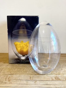 Cuenco de vidrio con tapa vintage Kosta Pre-Boda Suecia años 70 hecho a mano - Imagen 1 de 16