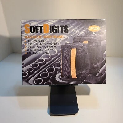 SoftDigits Magnentic Wristband for Tools, Fasteners, etc. 2-pack Strap Closures. - Image 1 of 4