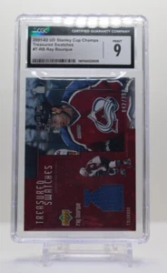 2001 Upper Deck Stanley Cup Champs Treasured Swatches T-RB Ray Bourque Grade 9 - Picture 1 of 3