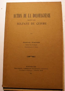 BORILLIES BORDELAISES/DOLOMAGNESIEN AUF KUPFERSULFAT/G.FAGES/1928/VERSAND - Bild 1 von 2