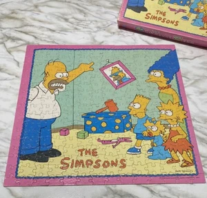 1990 The Simpsons Puzzle 250 Piece Puzzle Marge Maggie Bart Lisa & Homer - Picture 1 of 11