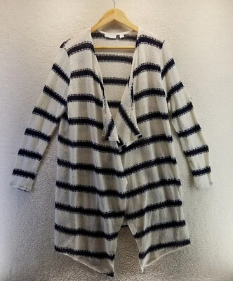 New York & Company Striped Open Cardigan Sweater Womens Size XL Long Sleeve - Image 1 of 4