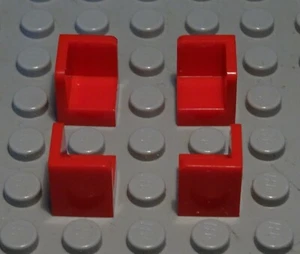 LEGO Angolo 1x1 Rosso 4 Pezzo - Picture 1 of 1