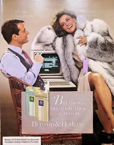 VINTAGE 1980er Jahre Druckanzeige ~ Benson & Hedges Zigaretten ~ Amerikas Lieblings 100 - Bild 1 von 1
