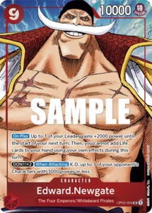One Piece Paramount War Edward.Newgate Alt Art OP02-004 casi como nuevo inglés - Imagen 1 de 1
