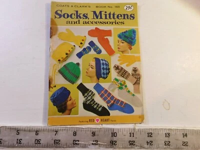 Libro de patrones de calcetines, mitones y acceso Abrigos y Clark # 163 1965 punto y ganchillo Foto 1 de 4