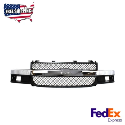 Conjunto de grade cinza cinza concha e inserção compatível com 03-23 GMC Savana 2500 3500 1500 - Imagem 1 de 4