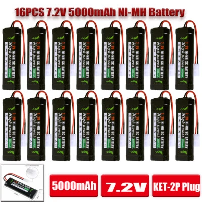5000mAh Rechargeable Battery 7.2V Ni-MH Pack RC Battery + KET-2P Connector DE - Bild 1 von 4