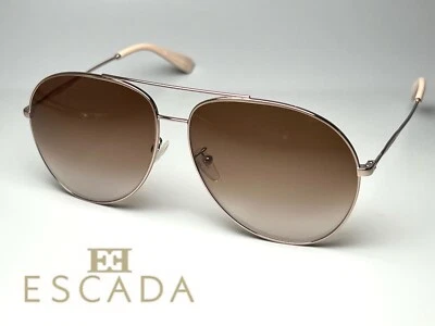 Nuevas Gafas de Sol Escada Aviator SES 940 0A32 Dorado 62-140 Auténticas Foto 1 de 4