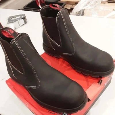 35% OFF! DISCOUNTED Redback USBOK Bobcat Oil Kip Dark Brown Steel Toe Work Boots - Image 1 of 4