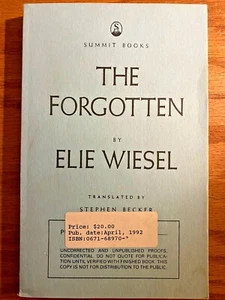 Elie Wiesel THE FORGOTTEN  Uncorrected Proofs, Very Rare, Nice collectable. - Picture 1 of 1