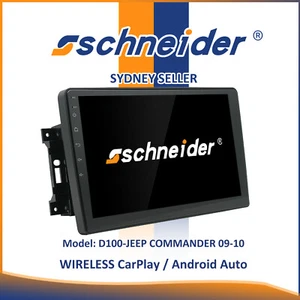 10" WIRELESS CARPLAY ANDROID AUTO GPS SAT NAV BT FOR JEEP COMMANDER 2009-2010 - Picture 1 of 2