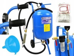 Mobile Sandstrahler Sandstrahlen 38L Mobiles Sandstrahlgerät Maske GEKO - Bild 1 von 5