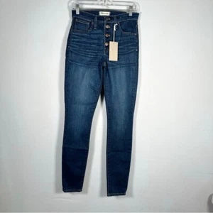Madewell Women’s NWT Size 27T 27 Tall High Rise Skinny Jeans Button Front - Picture 1 of 13