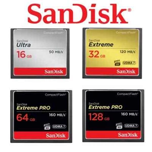 CF Card SanDisk 64GB 32GB 16GB 128GB Ultra Extreme Pro Compact Flash Memory Card - Picture 1 of 8