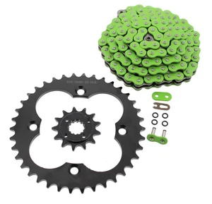 2013 Honda TRX400X TRX 400X Green O Ring Chain And Black Sprocket 13/38 - Picture 1 of 1