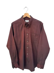 Camisa Hermes Vintage Rojo Lamé Rayas Talla 40 (se adapta a una Mediana Hombre) - Imagen 1 de 4