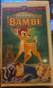 Bambi: 55th Anniversary Walt Disney's Masterpiece Vhs. French Version - Picture 1 of 6