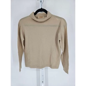 Vintage Pendleton Womens Sz S 100% Virgin Wool Turtleneck Sweater Tan - Picture 1 of 4